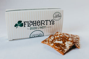 Connemara Coconut Crunch - Tender Irish Butter Toffee w/ Toasted Coconut- 1/2 lb. box