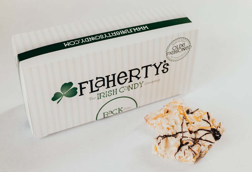 Back from Belfast -  Creamy, White Chocolate w/ Salted- Toasted Pretzels -1/2 lb. box