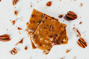 Luck O’ the Irish Toffee -  Tender Toffee, Toasted Pecans & touch of Sea Salt - 1/2 lb. Box