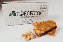 Load image into Gallery viewer, Ashford Castle Cashew Butter Brittle - Tender Irish Butter Toffee, Toasted Cashews- 1/2 lb. box
